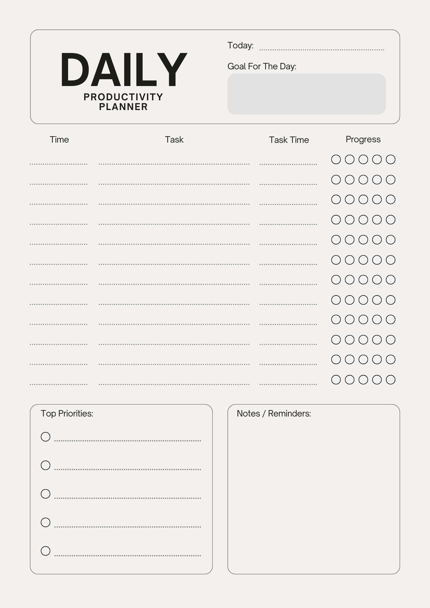 Workday Planner